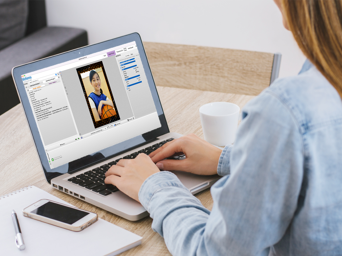 McKenna Sports and Events 2.0 on lap top screen.