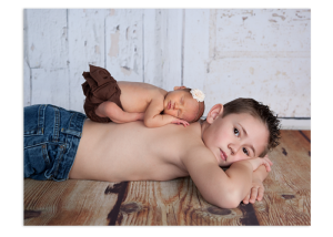 A McKenna Luster Photo Print (Lustre Print) of a brother and sister.